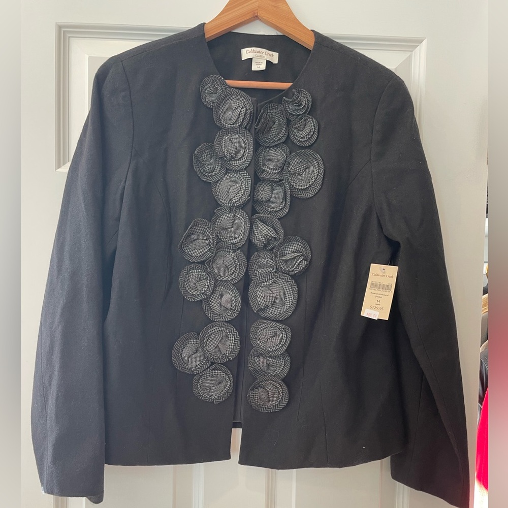 Stylish Coldwater Creek size 14 grey jacket NWT